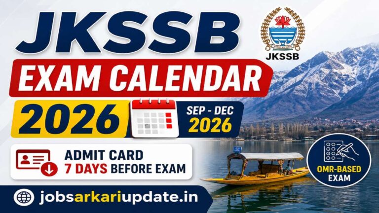 how to check JKSSB exam calendar 2026