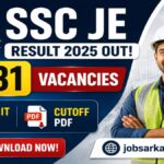 how to check SSC JE result 2025